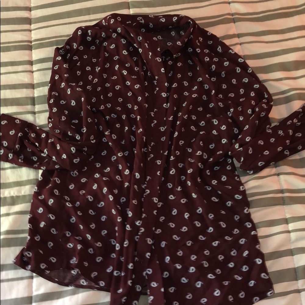 Button Up paisley top